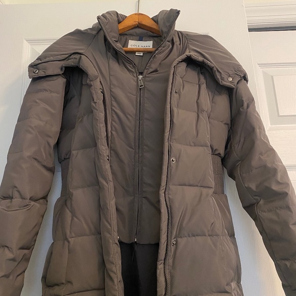 Cole Haan Petite Layered Down Puffer Coat, Size Petite XXS - Picture 3 of 16